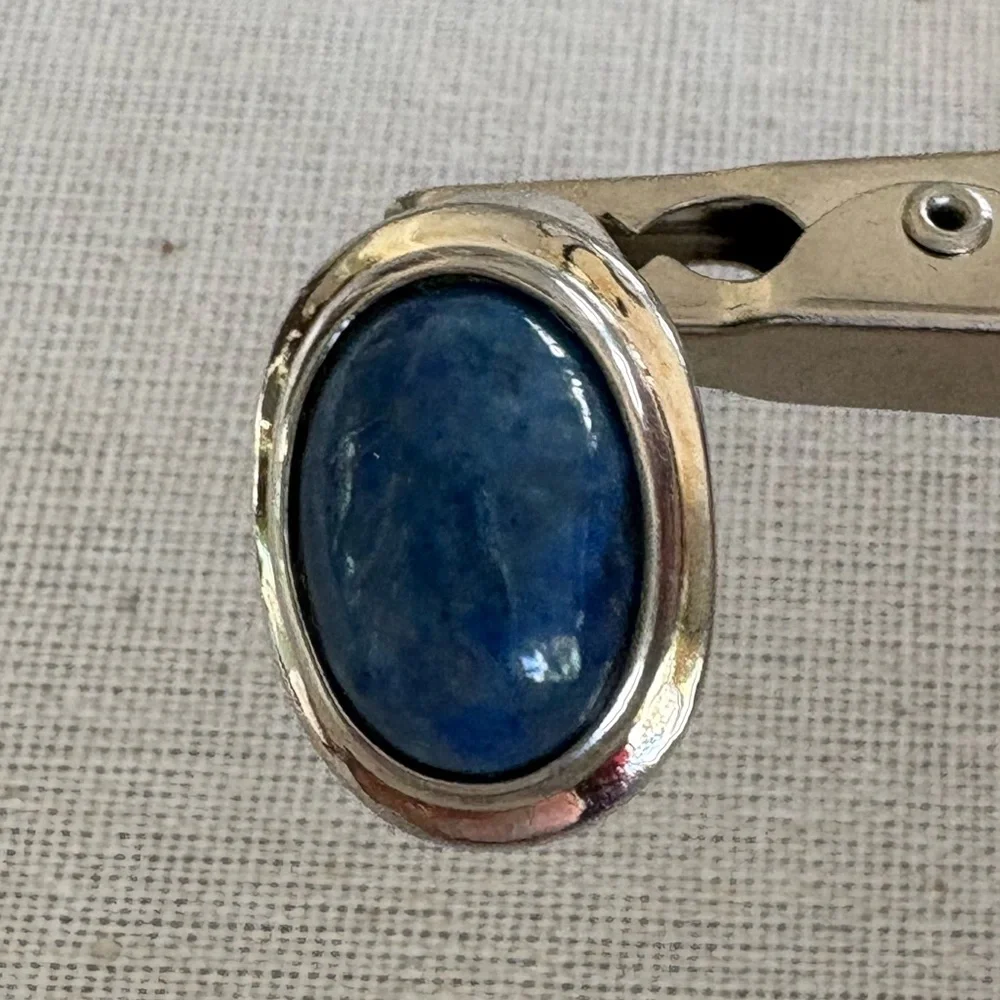 Sterling Silver & Denim Lapis Cabochon Ring - Picture 8 of 12